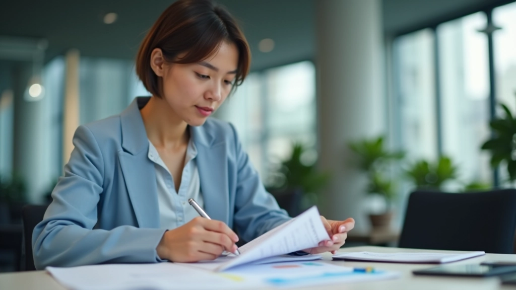 Professional reviewing calendar and task management during work